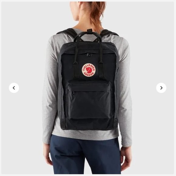 Fjallraven Classic Kanken 17 Inch Laptop Backpack Bag - Black